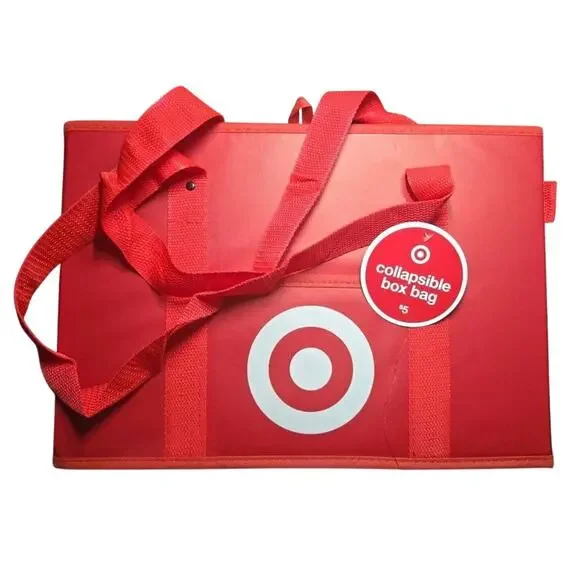 Target Collapsible Box Bag Reusable Foldable Compact NWT