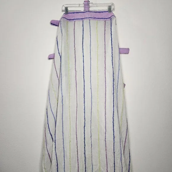 2 Set Target Colorful Girls Sheer White Purple Corduroy Trim Curtains