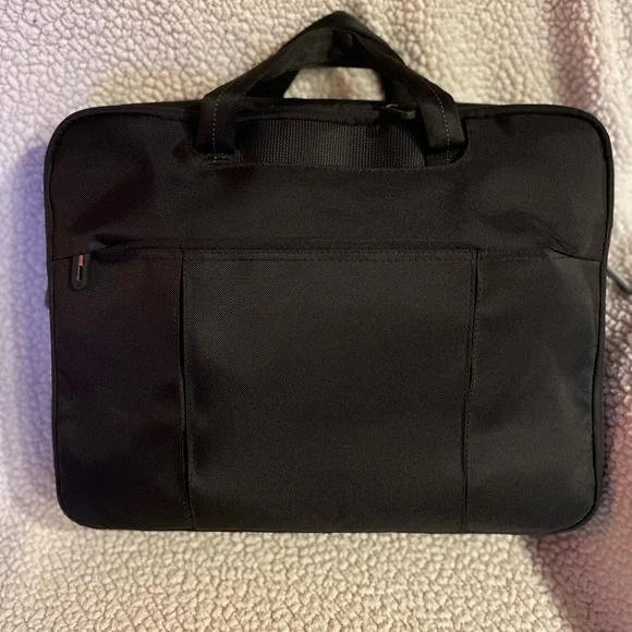 Black Men's Briefcase No Shoulder Strap