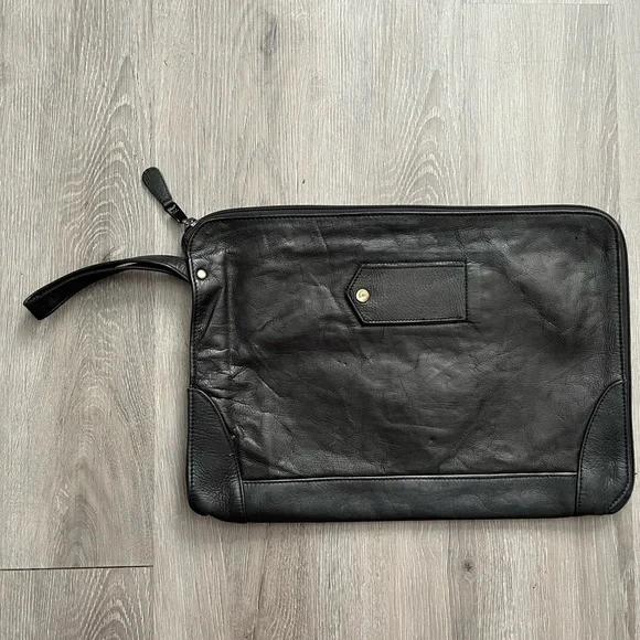 Leather Arrow 1897 Black Laptop Bag