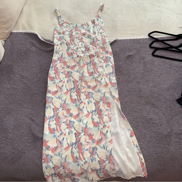 Abercrombie & Fitch Cream Maxi Sundress Spaghetti Strap