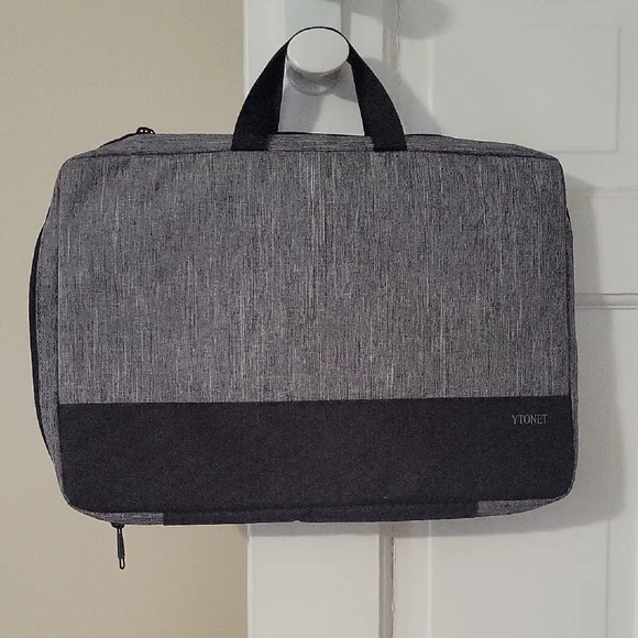 Vtonet Gray And Black Travel Laptop Briefcase - Shoulder Bag