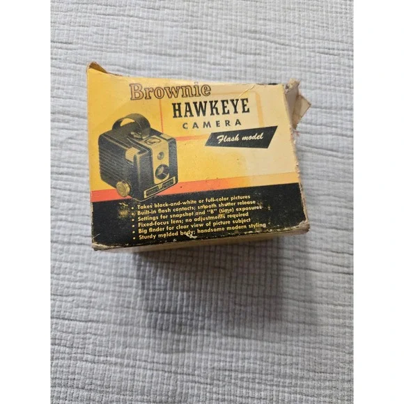 Vintage Brownie Hawkeye Camera Flash Model Eastman Kodak Company Collectible