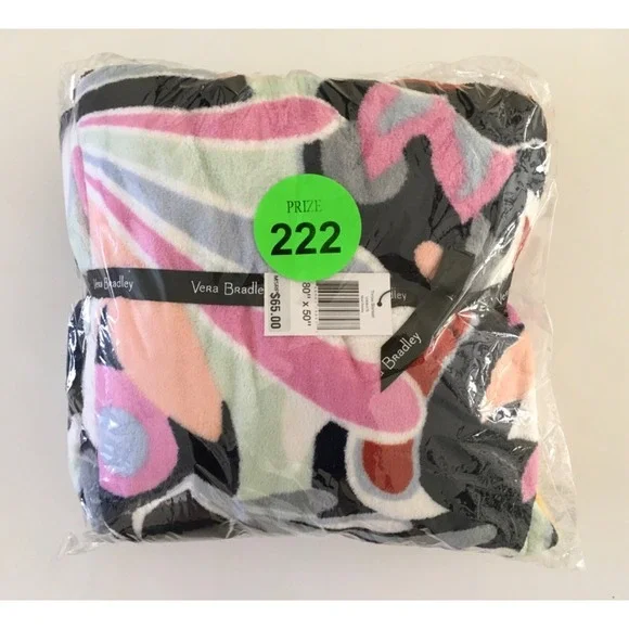 Vera Bradley Mod Paisley Fleece THROW BLANKET 50