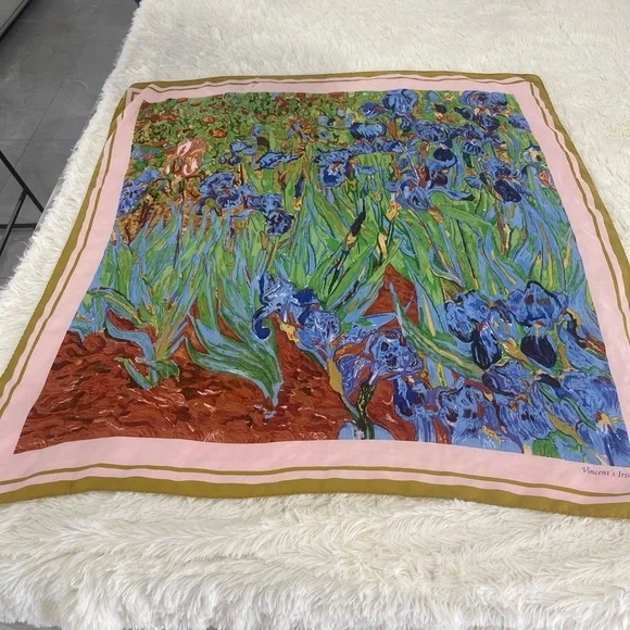 Elegant Floral Throw Blanket with Blue and Green Accents