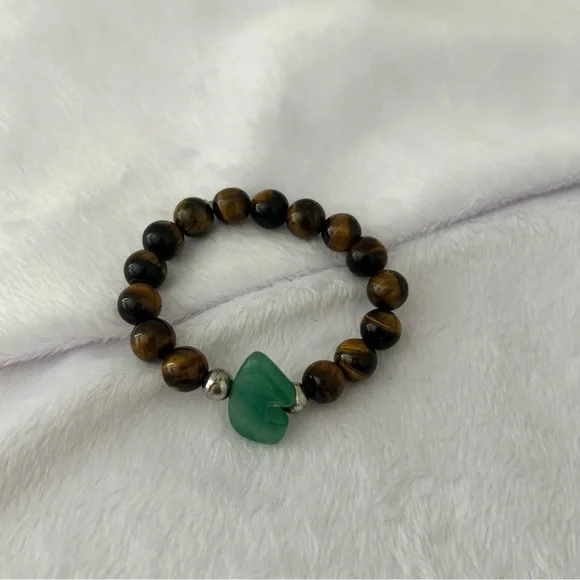 Kids Tiger’s Eye & Green Aventurine Bracelet