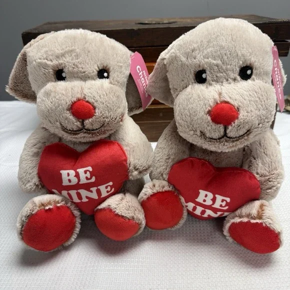 Lot‎ Of 2 2026 Petsmart Dog Toy Stuffed Chance Valentines Squeaky Chew Plush New