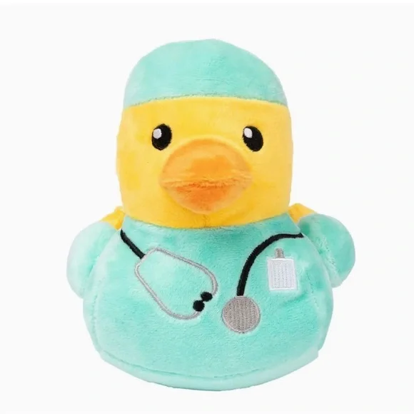 🆕 FuzzYard Plush Doctor Duck Dog Toy
