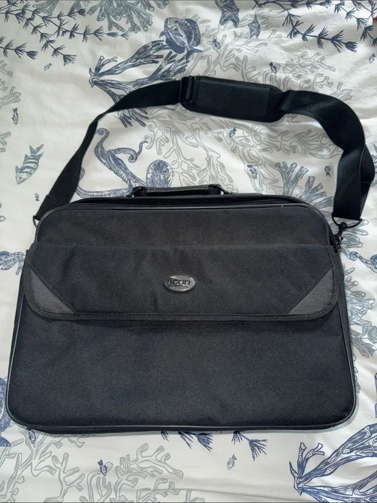 ICON Black Men's Laptop Messenger Briefcase