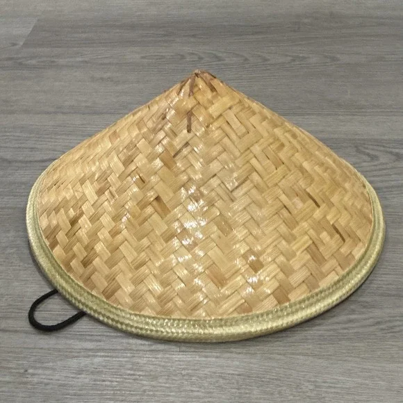Bamboo Hat Japanese Hat Chinese Hat Made of Bamboo Top Layer
