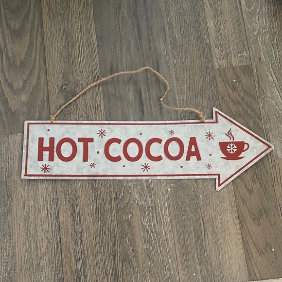 Target Red and White Hot Cocoa Arrow Sign