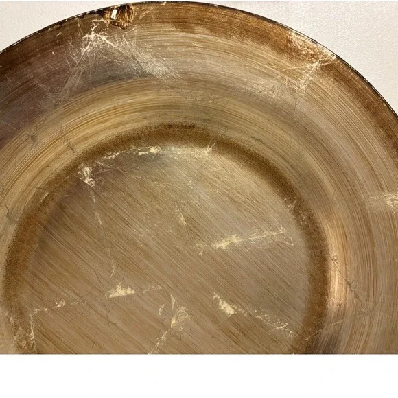 Target Decorative Charger Plate‎ Gold Metallic Crackle Finish Tableware 19 inch
