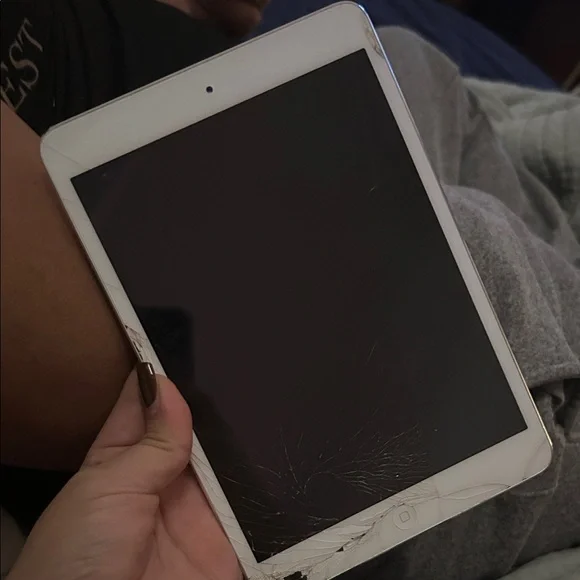 Apple Tablet with White Frame and Black Display