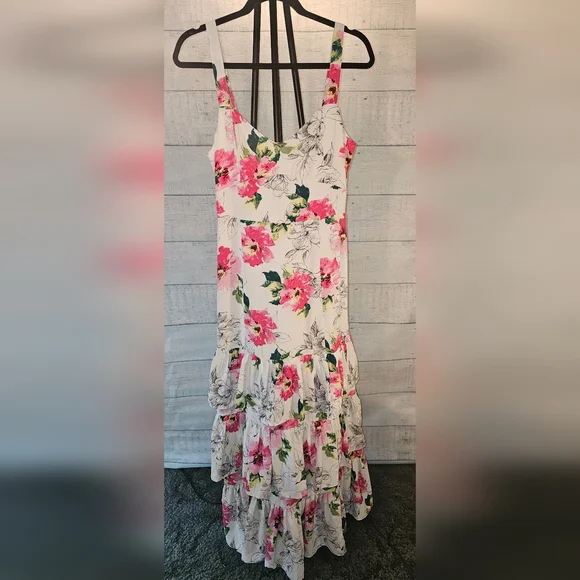 Abercrombie & Fitch Romantic Floral Ruffle Dress Perfect Spring Dress