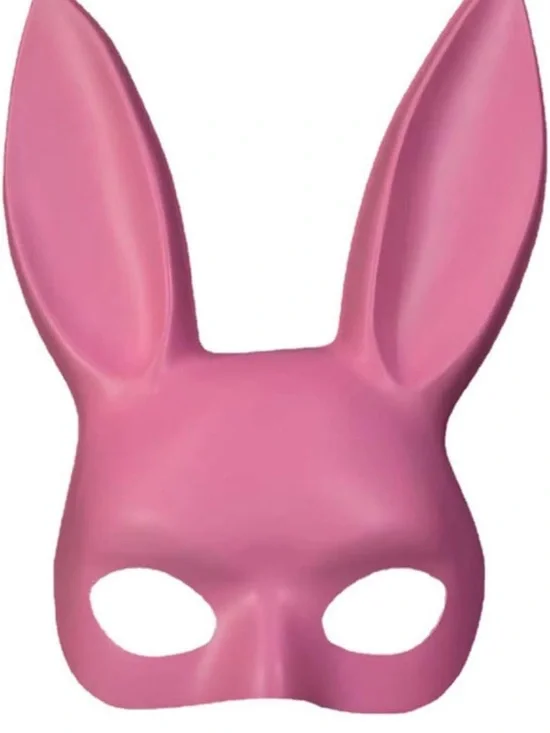 Adult Pink and white Bunny Masks - set of two