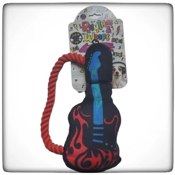 Bow Wow Rhythm & Woofs Guitar Squeak Toy-OS