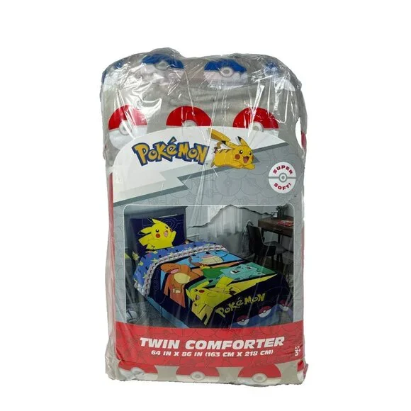 Pokemon Groove Reversible Microfiber Twin Comforter 64