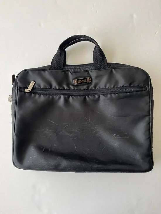 Kenneth Cole Reaction Black Nylon Laptop Briefcase
