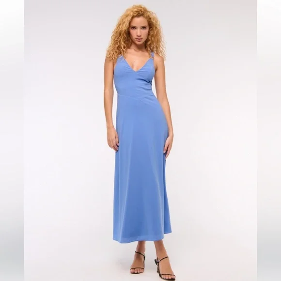 Abercrombie & Fitch Blue Maxi Dress Sz-L