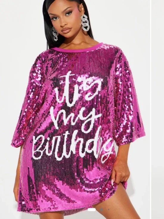 Fashion Nova Hot Pink Sequin 