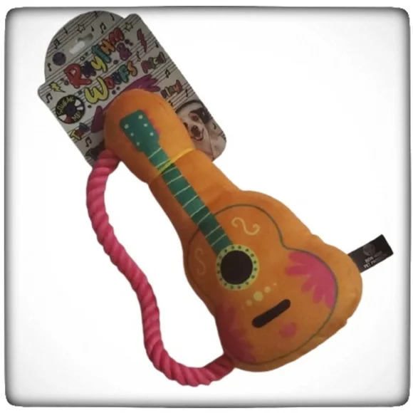 Bow Wow Rhythm & Woofs Guitar Squeak Toy-OS