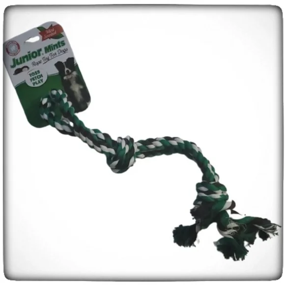 European Home Designs Junior Mints Scented Rope Toy For Dogs