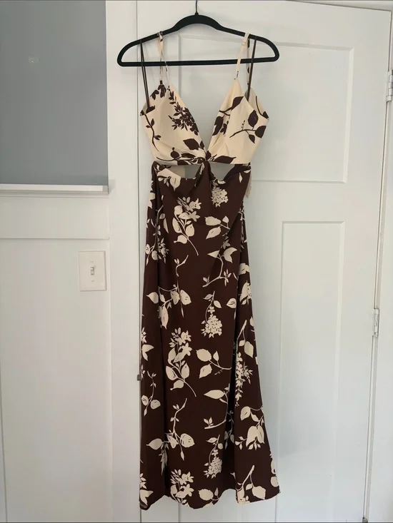 Abercrombie Tie Back Cutout Maxi Dress