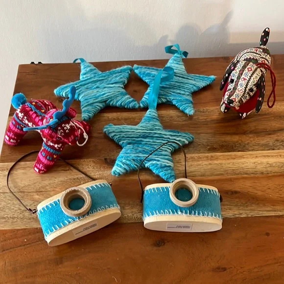Lot of 7 Colorful Boho Ornaments from Target