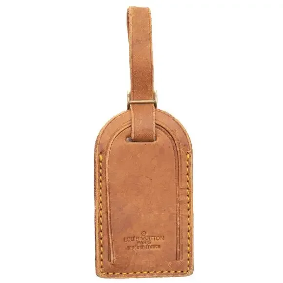Authentic Louis Vuitton Vachetta Leather Luggage Name Tag Q