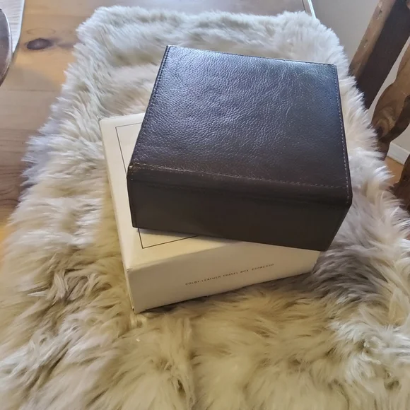 Pottery Barn Colby Leather Travel Box 