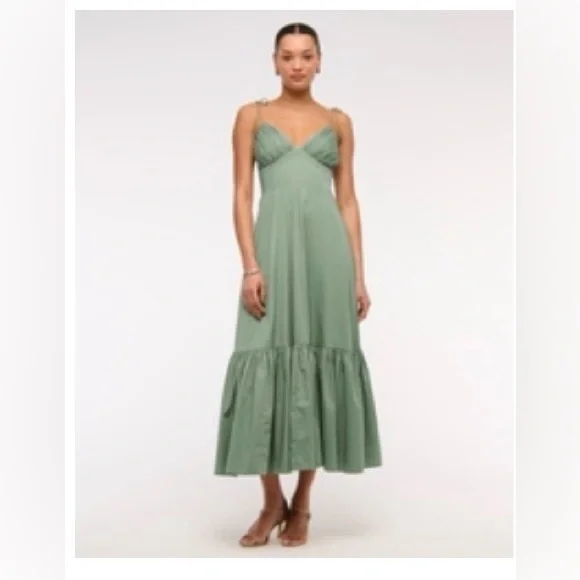 Abercrombie & Fitch Sage Green Maxi Dress