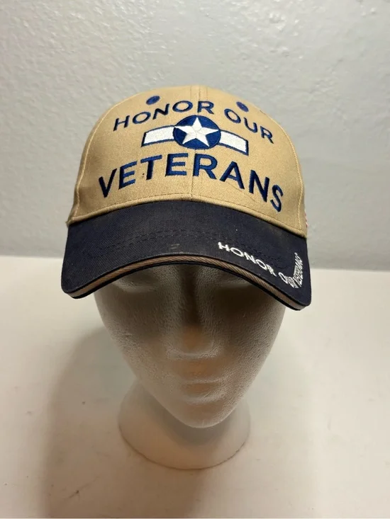 Embroidered Two-Tone Cap - Khaki & Navy