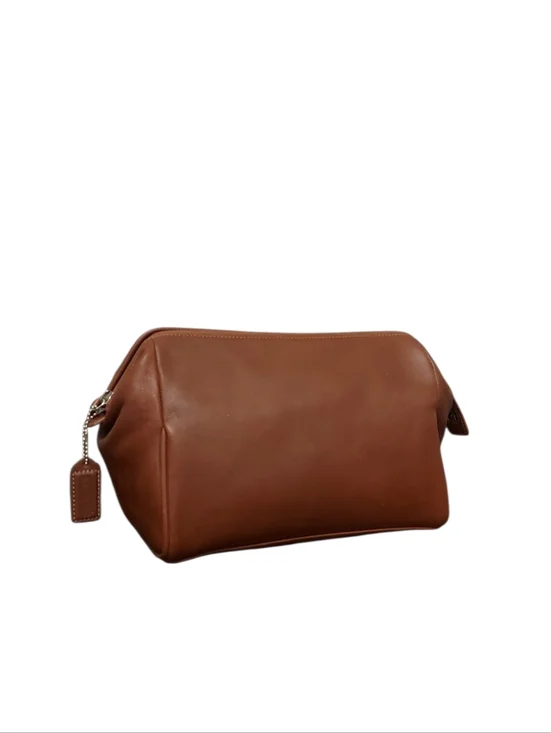 Coach Y2K Vintage Mens Soft Leather Travel Bag Toiletry Kit No. F05406 Like New