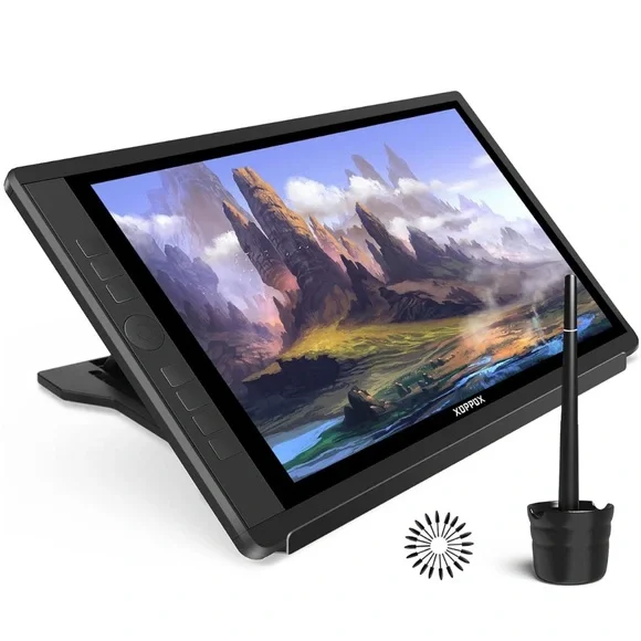Drawing Tablet with Screen, 15.6'' XOPPOX Graphics Drawing Monitor Pen Display