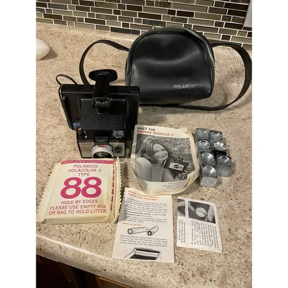 Polaroid Square Shooter 2 Instant Land‎ Camera Unopened Film Case Instructions