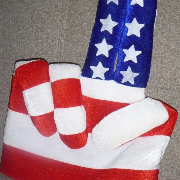 Stars and Stripes Patriotic Peace Symbol felt hat