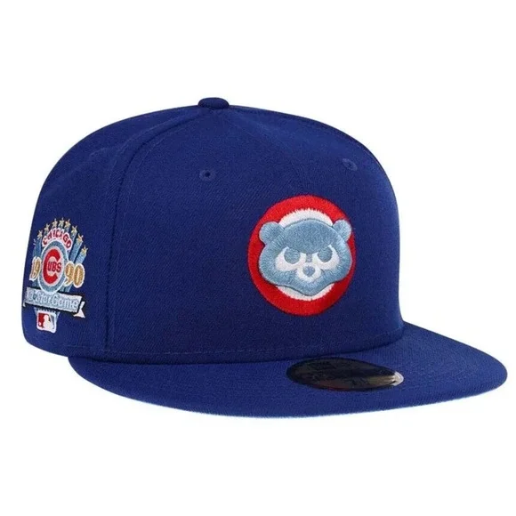 Chicago Cubs New Era 59FIFTY MLB 1990 All Star Game Blue Fitted Hat Size 7 1/8