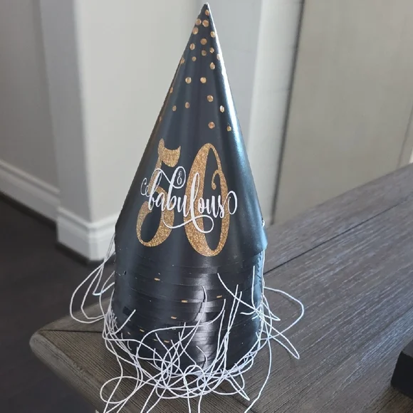 Stylish Black and Gold Celebration Hat