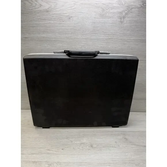 Vintage 70s Samsonite Executive Hardshell Briefcase No Keys Laptop Carryon Black