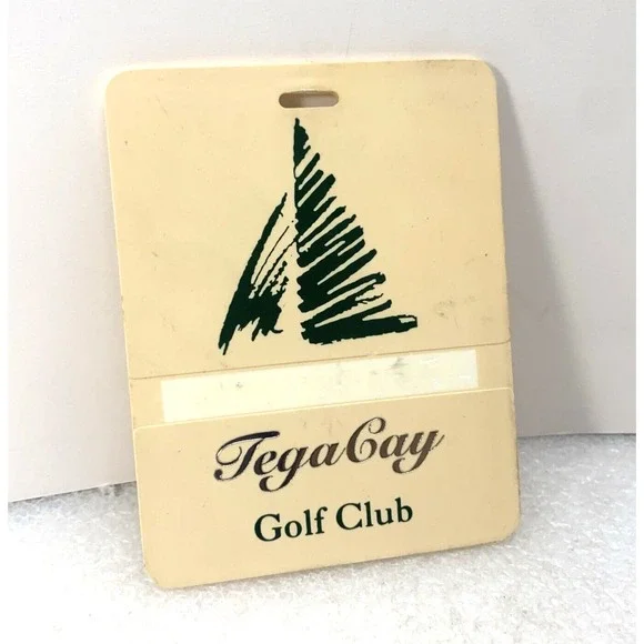 Tega‎ Cay Golf Club South Carolina Bag Luggage Tag, Vintage Course Logo Plastic