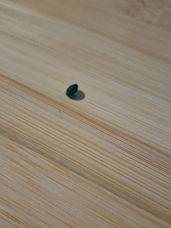 May Birthstone Emerald Green Faceted Floating Locket Charm