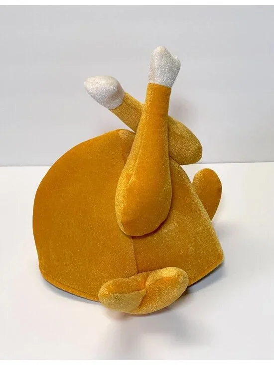 Plush Roasted Turkey Novelty Hat Costume Thanksgiving Christmas Party Funny