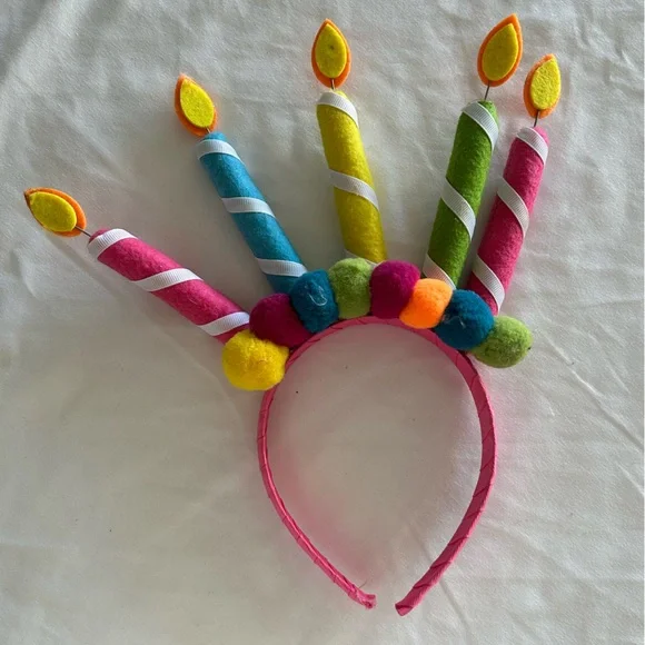 Vibrant Candle Headband for Celebrations