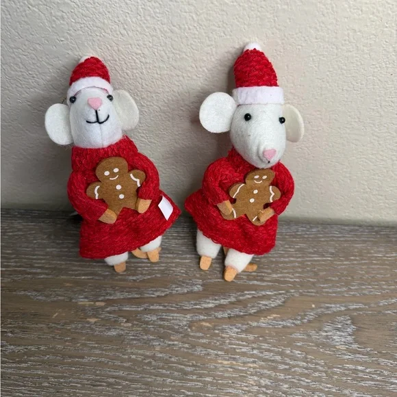 Target Christmas Fabric Mouse Ornaments set of 2