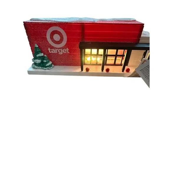 Target Bullseye Playground Light Up Target Store Christmas Figurine NEW 2025