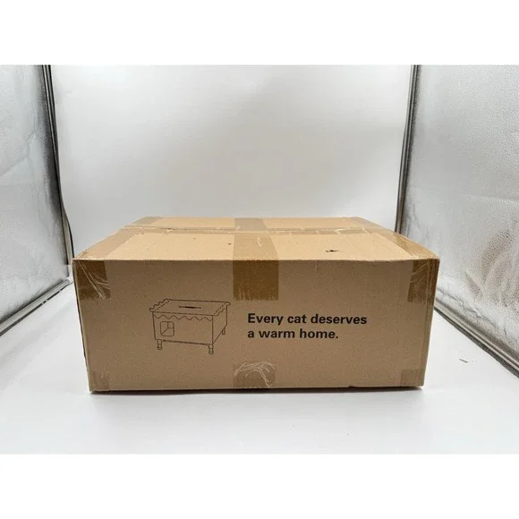 BNZ Indestructible Heated Cat House For Outside Winter Weatherproof Safe Escape