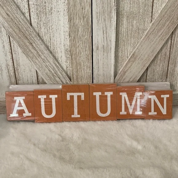 Target BP 2020 Autumn Wood Word Decor