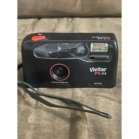 Vivitar PS44 35mm Film Camera Flash Focus Free DX Pre-Owned‎ Tested & Works
