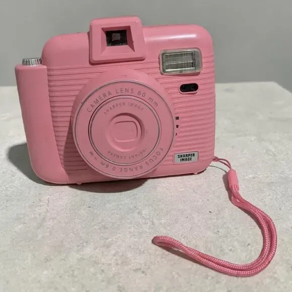 Sharper Image Pink Instant Camera 60mm Retro Style Film Camera