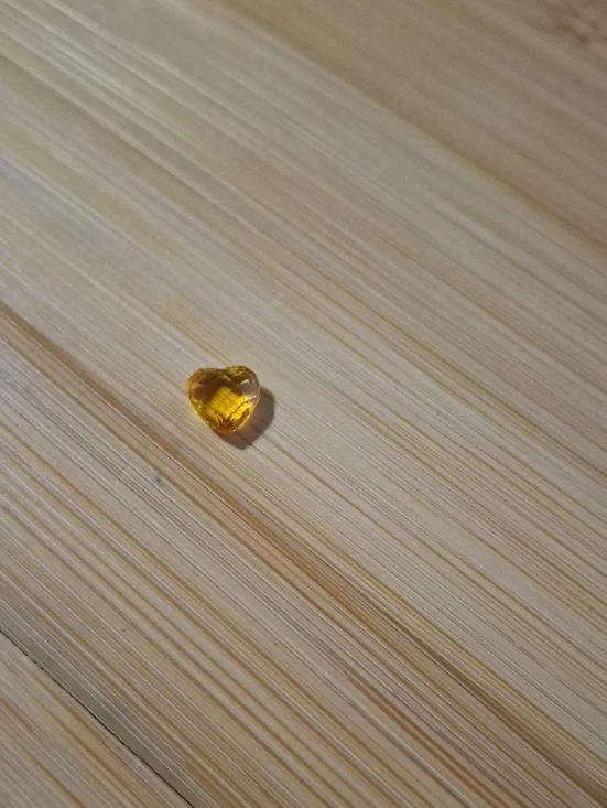 November Heart-Shaped Topaz Floating Locket Charm